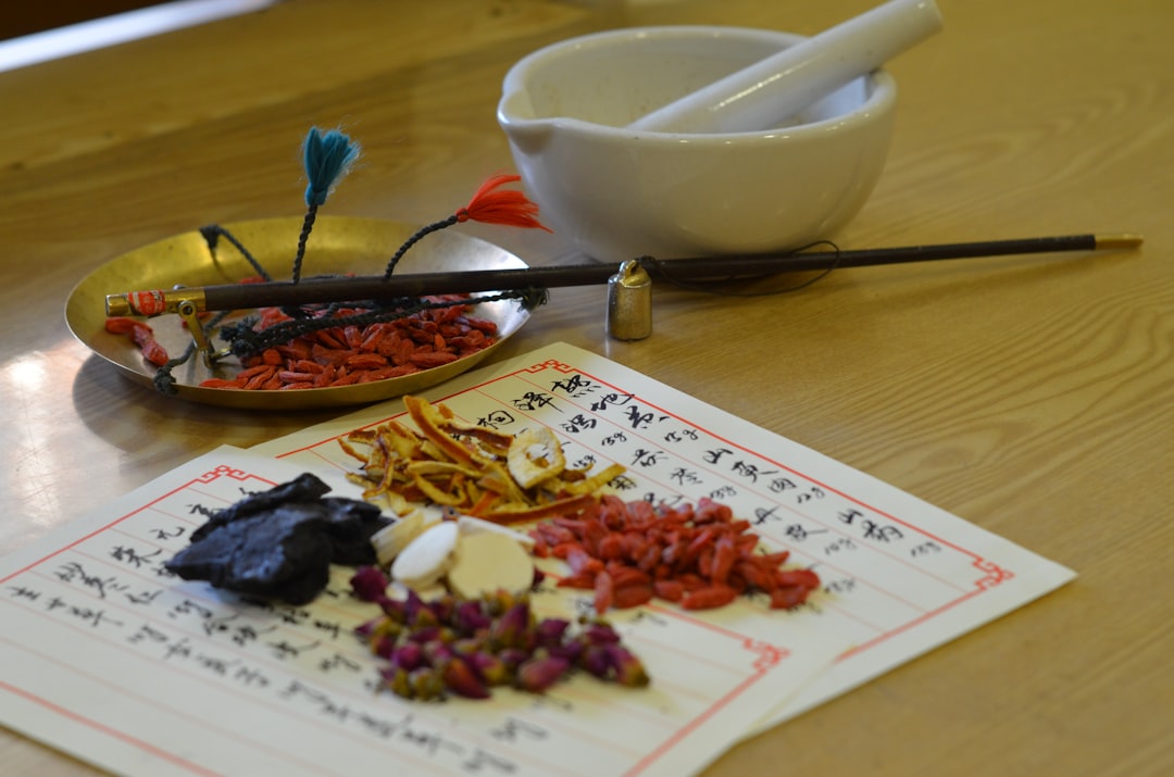 chinese herbal medicine preparation bowl traditional