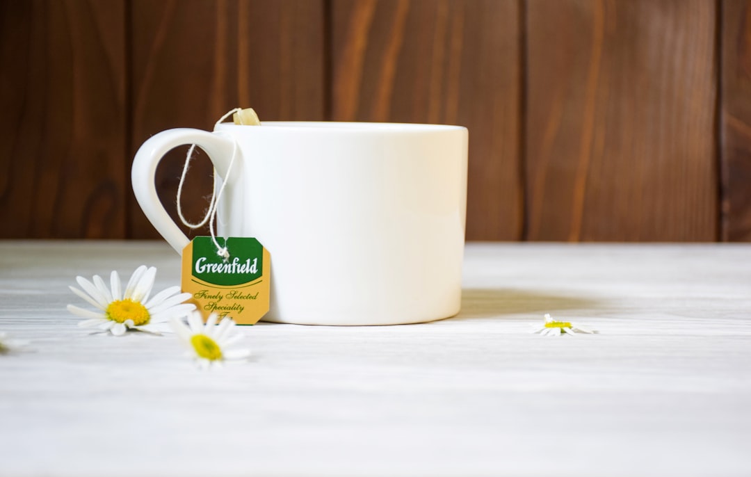 Cup of chamomile tea for sleep and digestion before bed
