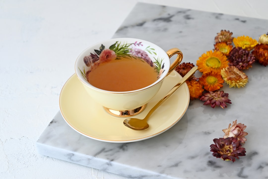 Golden turmeric tea in a cup