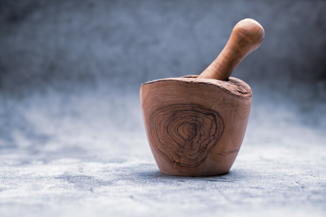 Mortar and pestle used to prepare classical Chinese digestive formulas