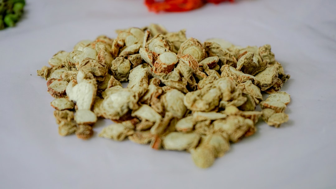 Dried valerian root prepared for tea and tincture