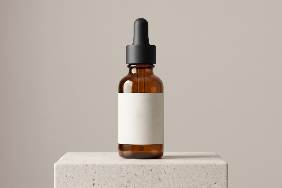 Amber tincture bottle for wormwood digestive bitters