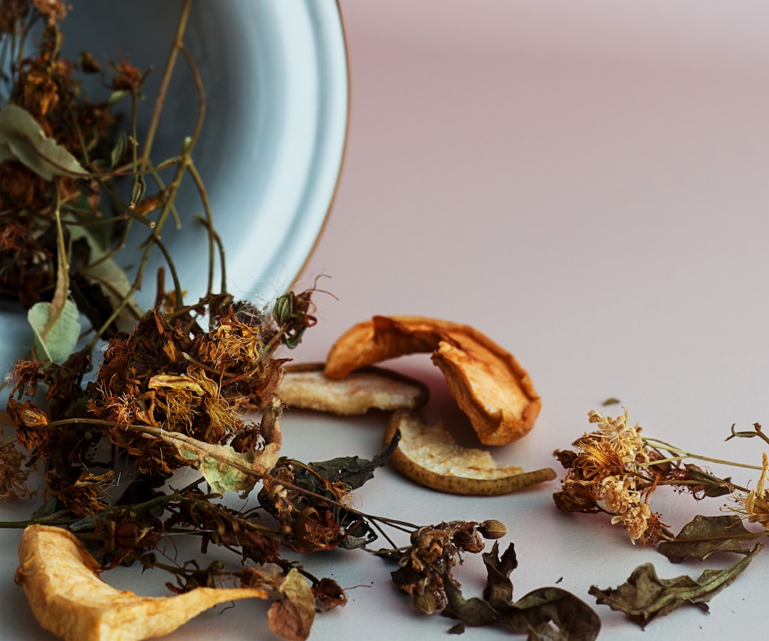 Dried herbs and berries prepared for tea