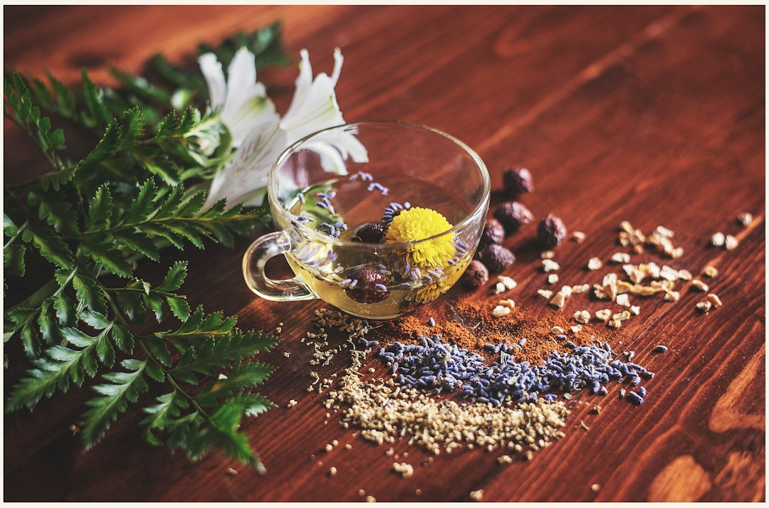 A cup of raspberry leaf infusion steeping