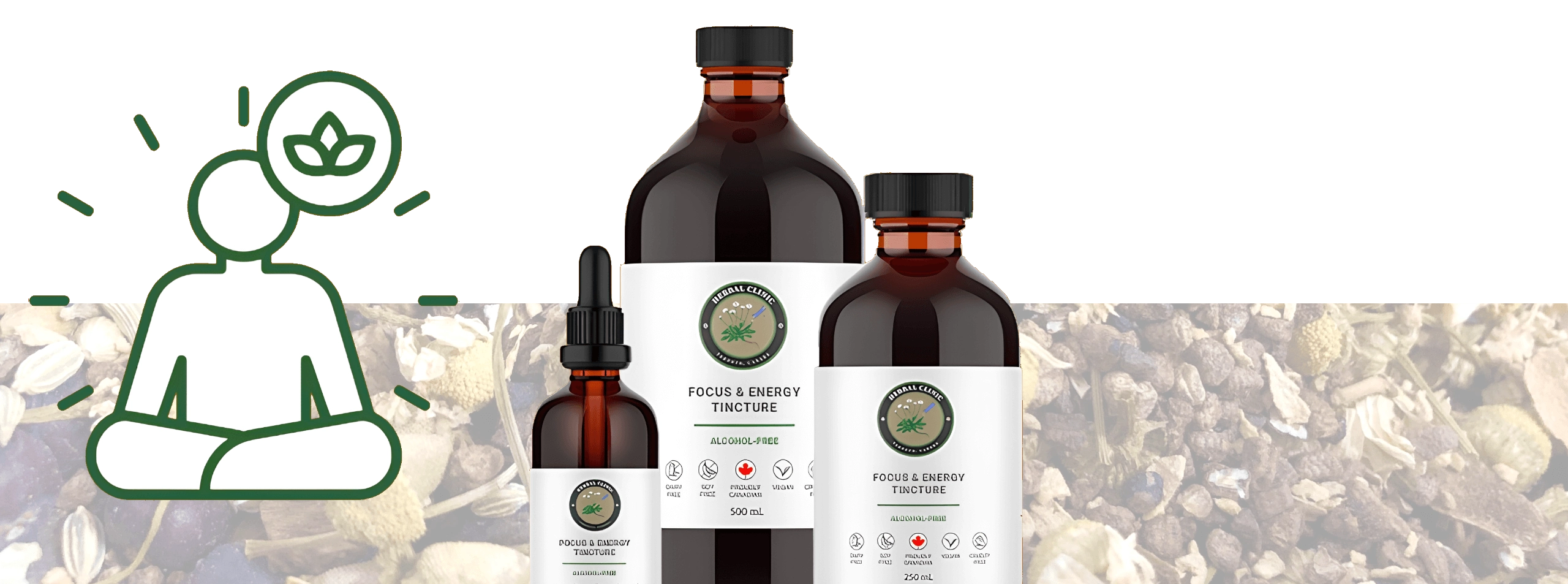 Herbal Clinic: focus energy banner 1 desk opt